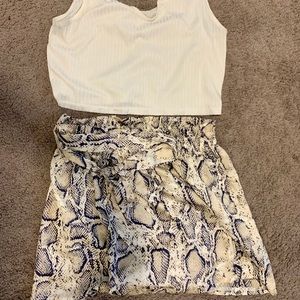 Shorts and crop top set